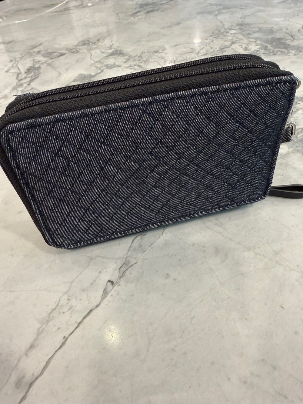 Vera Bradley Quilted Denim-Style Wristlet in Dark Blue-Gray - Picture 5 of 13